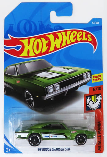 Minicar 1/64 69 DODGE CHARGER 500 (Light Green Metallic x White x Black ...