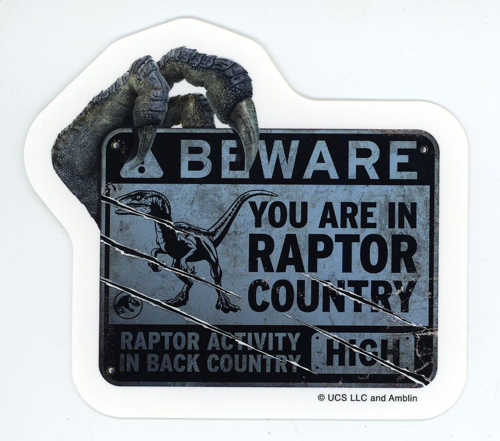 駿河屋 - オリジナルステッカー(BEWARE RAPTOR COUNTRY) 「ジュラシック・ワールド×ファミリーマート」 対象商品購入特典 ...
