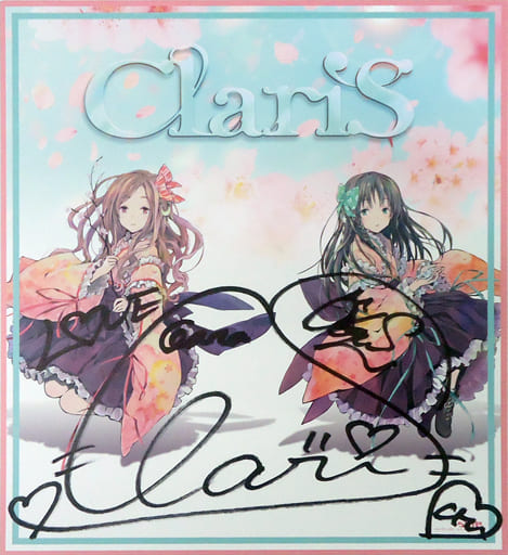 クラリス　直筆 ClariS クラリス 】直筆サイン色紙&フォト クララ カレン(サイン