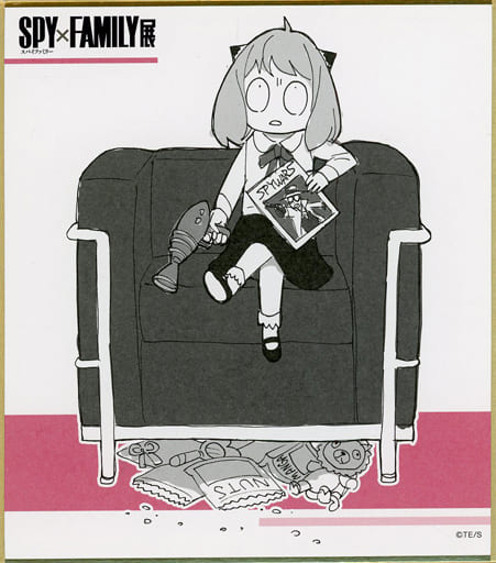 『SPY×FAMILY♡アーニャ』コミケ会場展示用色紙原画＋レプリカ色紙捺印入り アーニャ・フォージャー(制服)】 SPY×FAMILY ビジュアル色紙