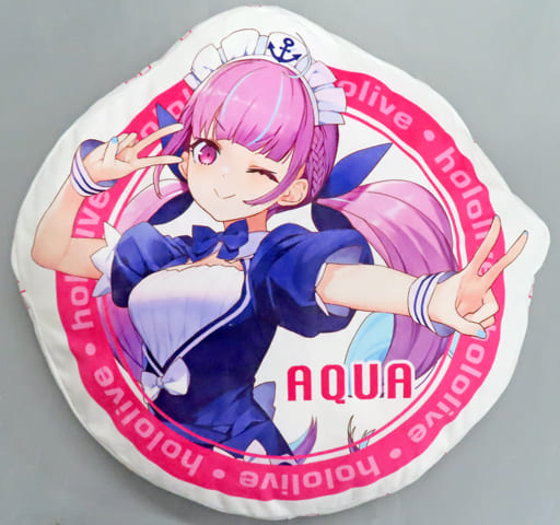 クッション・抱き枕・本体　湊あくあ＆紫咲シオン ダイカットクッション 「バーチャルYouTuber ホロライブ」 モーリーオンライン限定 駿河屋 -<中古>湊あくあ ダイカットクッション 「バーチャル