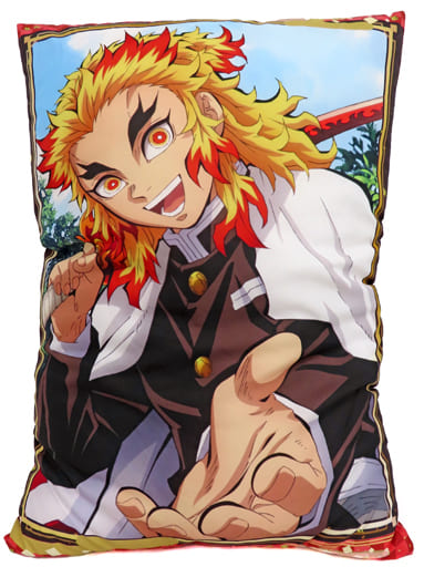 鬼滅の刃 プレミアムアートクッション イラストシリーズVol.1 駿河屋 -<中古>煉獄杏寿郎 プレミアムアートクッション イラスト