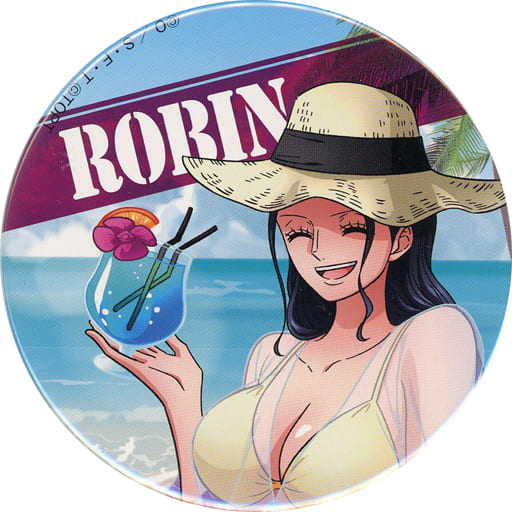 ONE PIECE ハワイアンズコラボ ニコ・ロビン 缶バッジ 水着 駿河屋 -<中古>ニコ・ロビン 「ワンピース 缶バッジ 2020夏」 東京