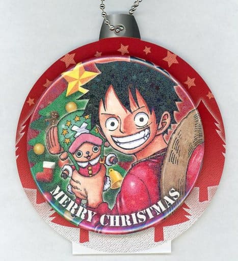 ワンピース　クリスマスオーナメント風　缶バッジ　　2019 駿河屋 -<中古>モンキー・D・ルフィ クリスマスオーナメント風缶バッジ