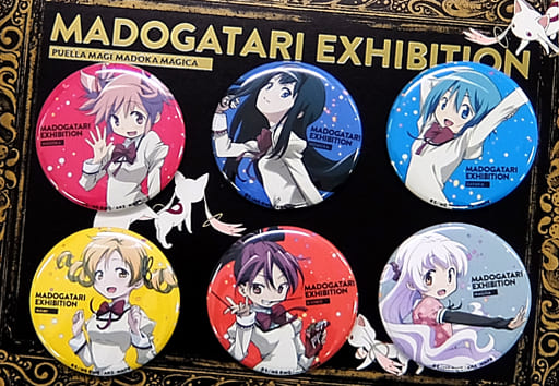 バッジ・ピンズ(キャラクター)　[単品] A.集合 缶バッジ6個セット 「魔法少女まどか☆マギカ MADOGATARI展 グッズ引換券付入場券」 同梱特典 駿河屋 -<中古>[単品] A.集合 缶バッジ6個セット 「魔法少女