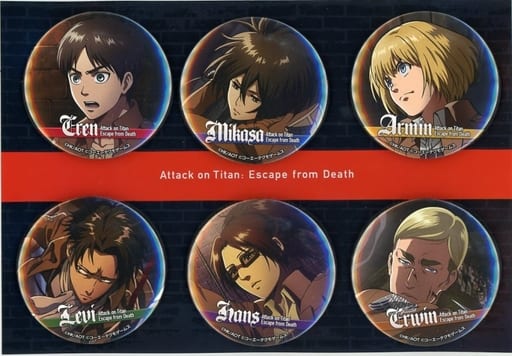 R*8様 進撃の巨人 3DS 死地からの脱出 特典 大判缶バッジ ハンジ・ゾエ 駿河屋 -<中古>[単品] 集合 大判缶バッジ6種セット 「3DSソフト 進撃の