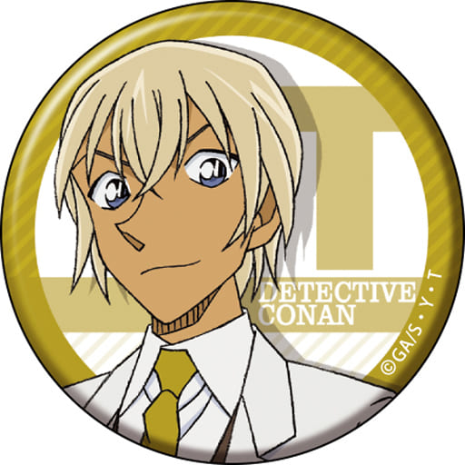 安室透 背景t 黄 名侦探柯南角色徽章收藏安室满满地 杂货 小物件 Suruga Ya Com