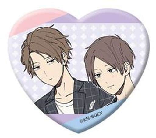クールドジ男子　ハート型ラメアクリルバッジ　AGF限定　特典付き　BOX 未開封 駿河屋 -<中古>三間貴之＆一倉颯 「クールドジ男子 ハート型ラメ