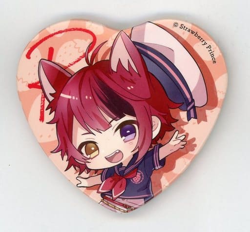 Pc Rinu Rinu (Strawberry Prince) 「 heart shaped metal badge KUJI Ichigokorin SD ...