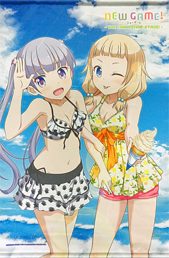 NEW GAME‼︎ 「涼風青葉＆桜ねね」 スリーブ 駿河屋 -<中古>涼風青葉＆桜ねね B2タペストリー 「NEW GAME! -THE