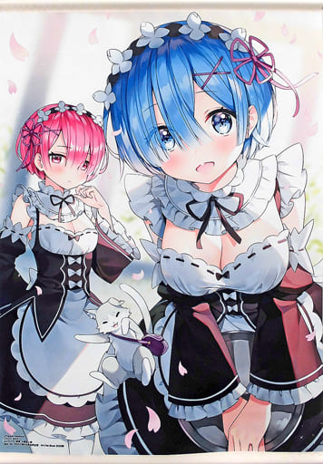 『1年保証』 駿河屋 -<中古>レム＆ラム(あやみイラスト) B2ダブルスエード タペストリー