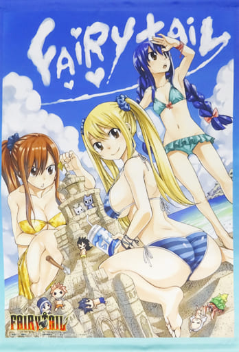 フェアリーテイル これくしょんパーク　ポスター　ルーシィ　エルザ　ウェンディ 駿河屋 -<中古>[単品] ルーシィ＆エルザ＆ウェンディ B2タペストリー