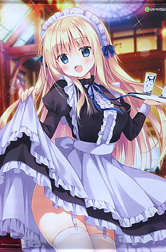 さくらの雲 スカアレットの恋 梱枝りこ 描き下ろし複製サイン入り色紙 所長 駿河屋 -<中古>所長 メイド服ver.(さくらの雲＊スカアレットの恋