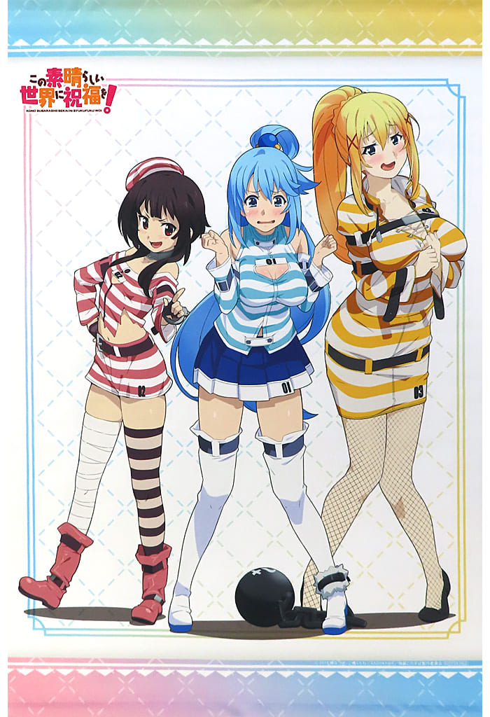 このすば　画集限定　非売品タペストリー　アクア　ダクネス　めぐみん 描き下ろしイラスト使用！『この素晴らしい世界に祝福を！3