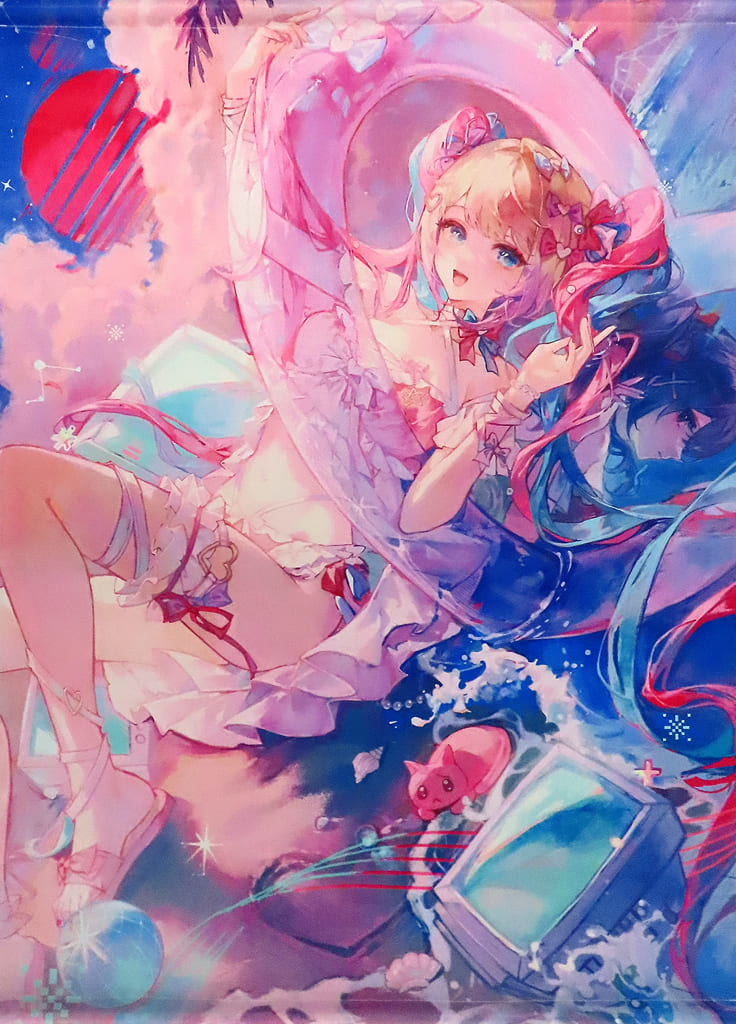 超絶最かわてんしちゃん B2タペストリー 駿河屋 -<中古>超絶最かわてんしちゃん 超てんちゃんサマバケB2