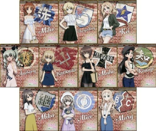 「ガールズ＆パンツァー」　最終章　ミニ色紙コレクション　全10種 駿河屋 -<中古>全10種セット 「ガールズ＆パンツァー最終章 ミニ色紙