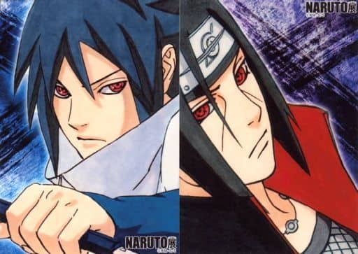 NARUTO 生ブロマイドセット サスケ&イタチ 駿河屋 -<中古>うちはサスケ＆うちはイタチ 生ブロマイドセット(2枚