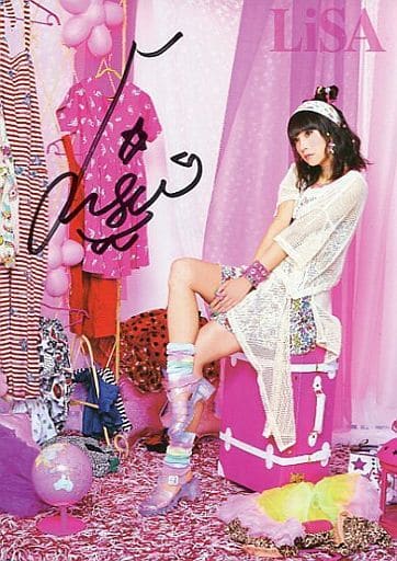 ポストカード(女性)　LiSA 直筆サイン入りポストカード 「CD BRiGHT FLiGHT/L.Miranic」 リリースイベントお渡し会配布品 駿河屋 -<中古>LiSA 直筆サイン入りポストカード 「CD BRiGHT