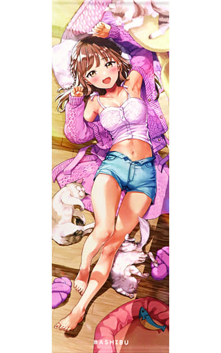 駿河屋 -<中古>【オリジナル】等身大・猫タペストリーPURPLE(茉崎 