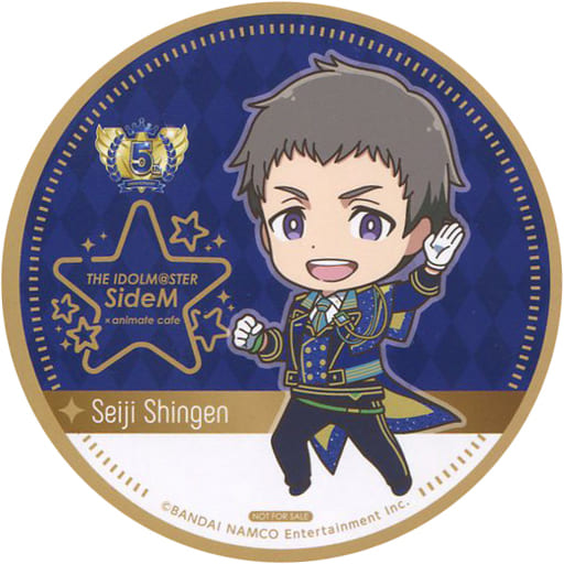 信玄誠司 5th Anniversary Ver 杯墊 偶像大師sidem Animatecafe 菜單注文特典 雜貨 小配件 Suruga Ya Com