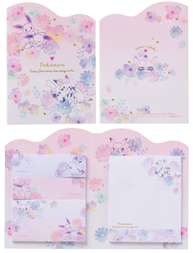 Pikachu E Buoy Sticky Note Set Flowers Pocket Monsters Pokemon Center Only Goods Accessories Suruga Ya Com