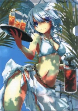 東方project 咲夜　水着　美少女　クリアファイル　VZ16 駿河屋 -<中古>十六夜咲夜(水着) A4クリアファイル 「東方