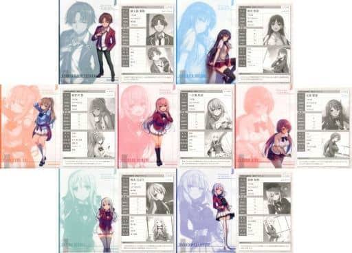 全7種　ようこそ実力至上主義の教室 生徒データベーストレーディングクリアファイル ようこそ実力至上主義の教室へ」 生徒データベース入りトレーディング