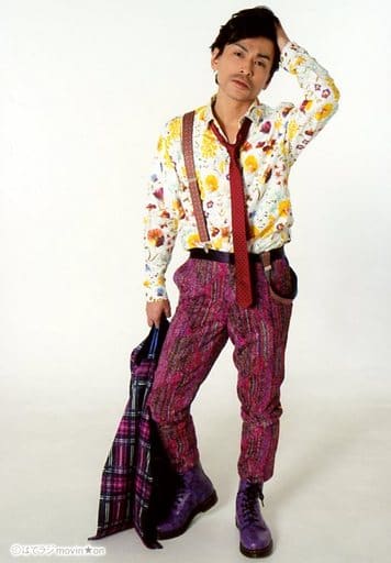 生写真 男 声优 演员森田成一 全身 服装白 红 右外褂 左臂头 背景白 角色生写真 舞场 无论叫还是叫 今夜的尽头 明信片 杂货 小物件