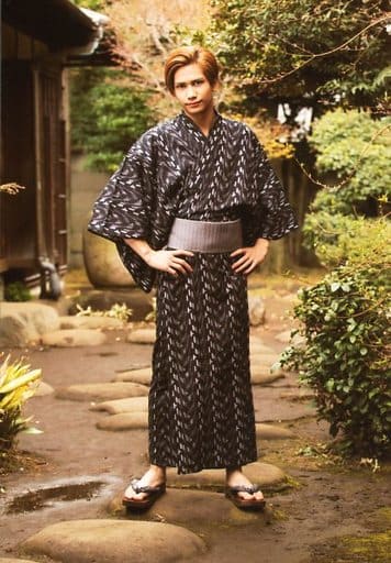 生寫真 男 演員仁科祐二 十次 全身 黑 帶灰色 雙手腰部 便裝shot 音樂劇 網球王子 第3季青學vs冰帝 雜貨 小配件 Suruga Ya Com