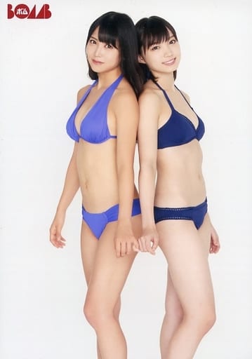 駿河屋 -<中古>白間美瑠・太田夢莉/膝上・水着紫.青・背中合わせ
