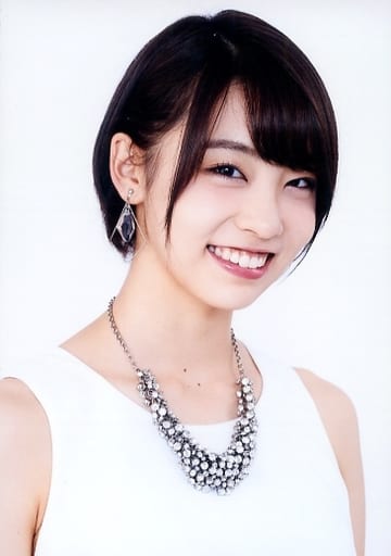 原宿少女 中田陽菜子 托胸 服裝白色 向右 露齒 背景白色 原宿車站前パーティーズ生寫真第2彈 雜貨 小配件 Suruga Ya Com