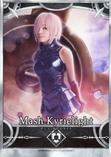 ナナヲアカリ 瑪修 基列萊特 膝上 衣服黑紫 身體向左 框銀 舞台 Fate Grand Order The Stage 神聖圓桌領域卡美洛 交換式明信片 雜貨 小配件