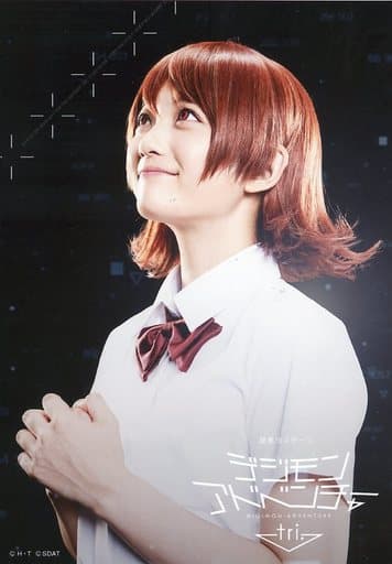 Suzuka Morita Sora Takenouchi Bust Up Costume White Uniform Body Left Facing Hands Background Black Character