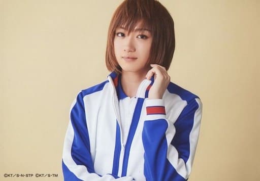 定本楓馬 不二周助 横型 上半身 运动衫 左手上举 背景米色 角色生写真 音乐剧 网球王子 3rd季节青学vs立海 杂货 小物件 Suruga Ya Com