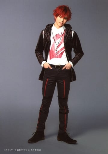 Akira Takano Lindo Tachibana Whole Body Costume Black White Red Both Hands Pocket Background Grey Character Actor Shot Musical Dance With Devils Fermata Fermata Bromide Goods Accessories Suruga Ya Com