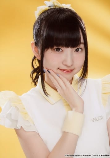 Wake Up Girls 田中美海 豐胸 服裝白黃 右頰部 背景黃 Green Leaves Fes 隨機明信片 雜貨 小配件 Suruga Ya Com