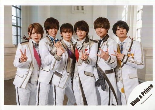駿河屋 -<中古>King ＆ Prince/集合(6人)/横型・膝上・衣装白