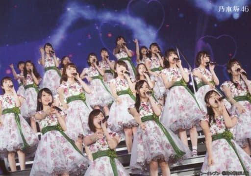 生写真 乃木坂46 偶像 乃木坂46 乃木坂46 集合 现场照片 横型 膝上 服装白 绿 粉红 花朵图案 左手话筒 斜 Dvd 5th Year Birthday Live17 2 22saitama Super Arena Sevennet特典现场照片