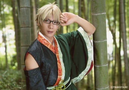 松田岳 弥生春 横型 上半身 服装黑 红 绿 向右 左手边 生写真 2 5次元舞蹈现场表演 月歌 舞台第6幕 红缘 集换式明信片 杂货 小物件