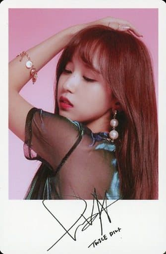 Twice / Mina / White Frame / Card Bottom Print with signature / CD 