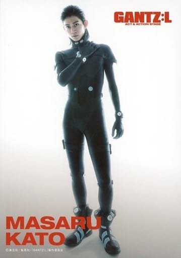 生寫真 男 演員高橋健介 加藤勝 全身 服裝黑色 右肩 生寫真 舞台 Gantz L Act Action Stage 單人明信片 雜貨 小配件 Suruga Ya Com