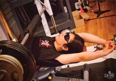 Gackt Horizontal Type Black Costume Back Up Training Device With Logo Dears Dvd The Graffiti Attack