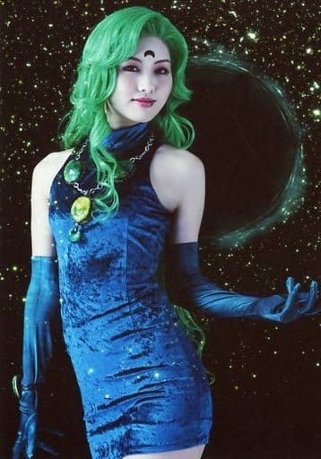 Mitsumi Hiromura Esme Road Upper Body Left Side Blue Green Background Black Character Actor Shot Musical Pretty Guardian Sailor Moon Petite Etrangere Official Official Photo Goods Accessories Suruga Ya Com
