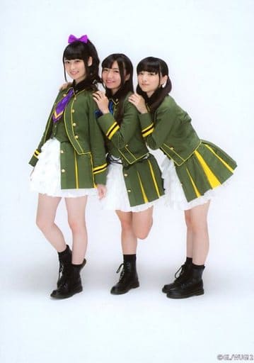 Wake Up Girls 山下七海 永野愛理 田中美海 全身 身體向左 服裝綠色 裙子 笑臉 Wake Up Girls Bromide Collection Vol 3 雜貨 小配件 Suruga Ya Com
