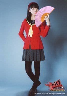 青木志貴 天城雪子 全身 服裝紅 黑 黃 發帶 右後方 左扇子 背景灰色 生寫真 舞台 女神異聞錄persona4j Altima Inn Mayonka Arena 雜貨 小配件 Suruga Ya Com