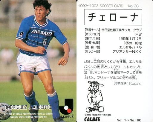 Jリーグチップスカード チェローナ 駿河屋 -<中古>38 [Jリーグ選手カード] ： チェローナ（スポーツ）