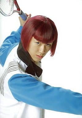 生写真 男 演员青柳垒斗 向日岳人 上半身 服装制服 左手网拍 角色生写真 音乐剧 网球王子 演唱会dream Live4th生写真 杂货 小物件