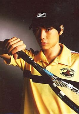 Kentarou Kanesaki Genichiro Sanada Upper Body Costume Uniform Right Hand Racket Background Black Character Actor Shot Kentarou Kanesaki Genichiro Sanada Upper Body Costume Uniform Right Hand Racket Background Black Character Actor Shot
