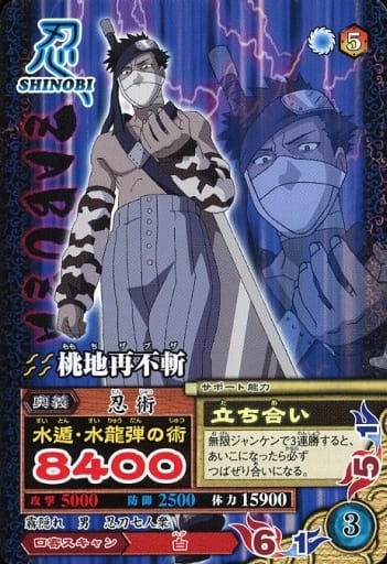 Naruto Data Card Das Chapter 2 Nm 068 N Zabuza Momochi Toy Hobby Suruga Ya Com