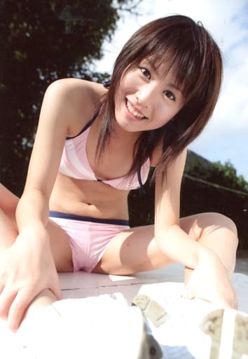 Official Photo Female Gravure Idol Fuyuko Nishimura Whole Body Swimsuit Pink Sitting 9442